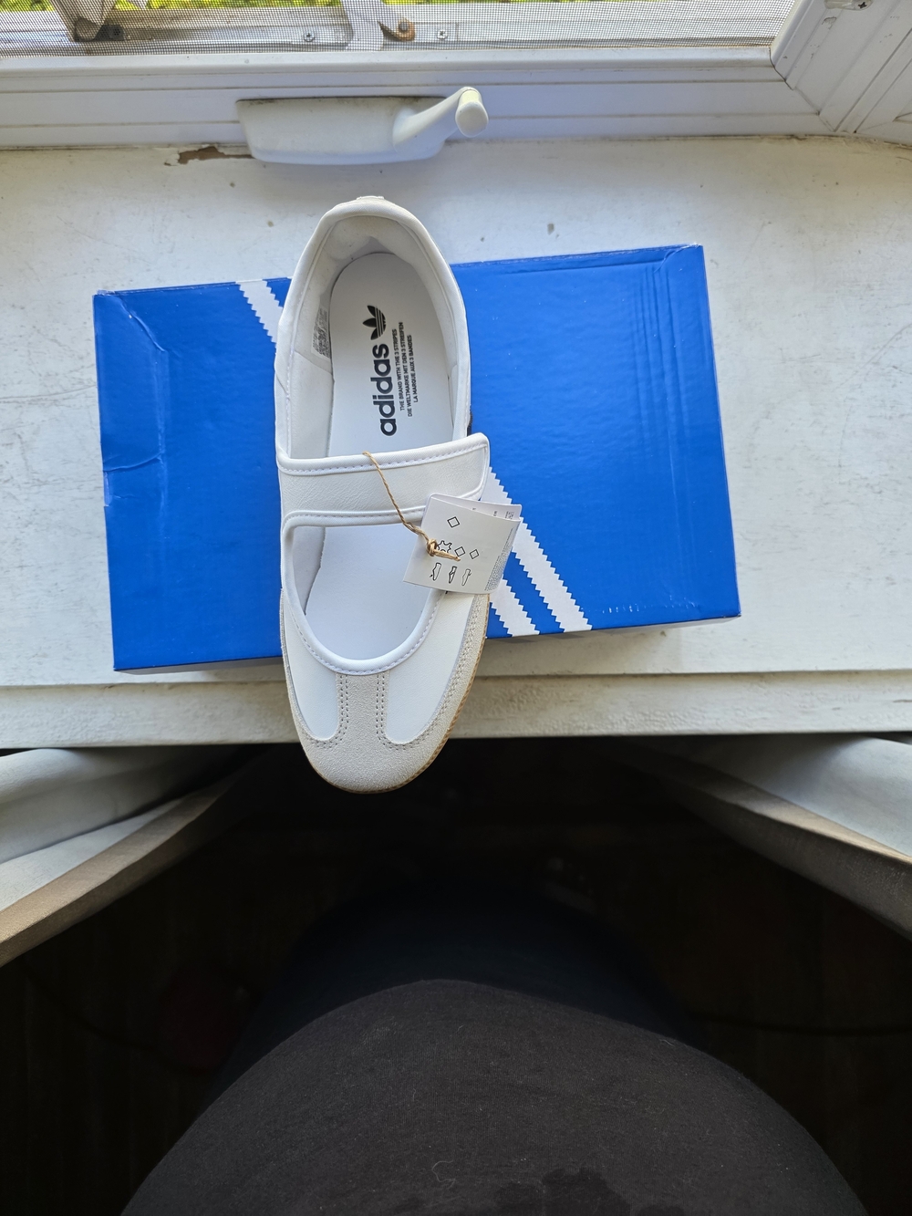 adidas White Black Gum Samba Velcro Sneakers - Picture 2 of 8